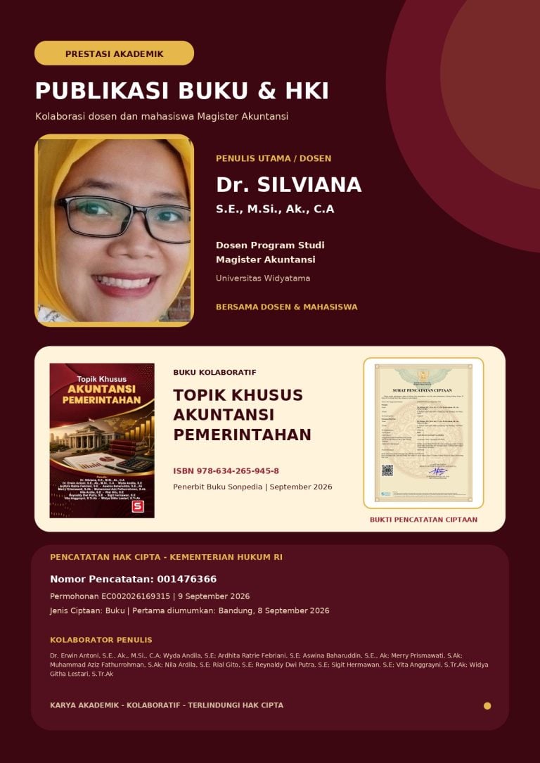 Dosen Magister Akuntansi Universitas Widyatama Terbitkan Buku Kolaboratif dan Raih Pencatatan Hak Cipta