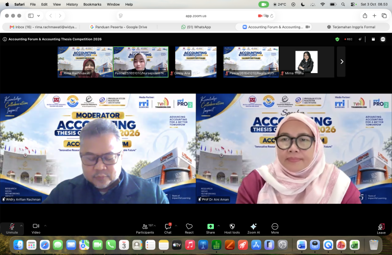 Magister Akuntansi Universitas Widyatama Gelar Accounting Forum 2026 Bertema Future-Ready Accounting, AI, Integrated Reporting, dan Sustainability Assurance